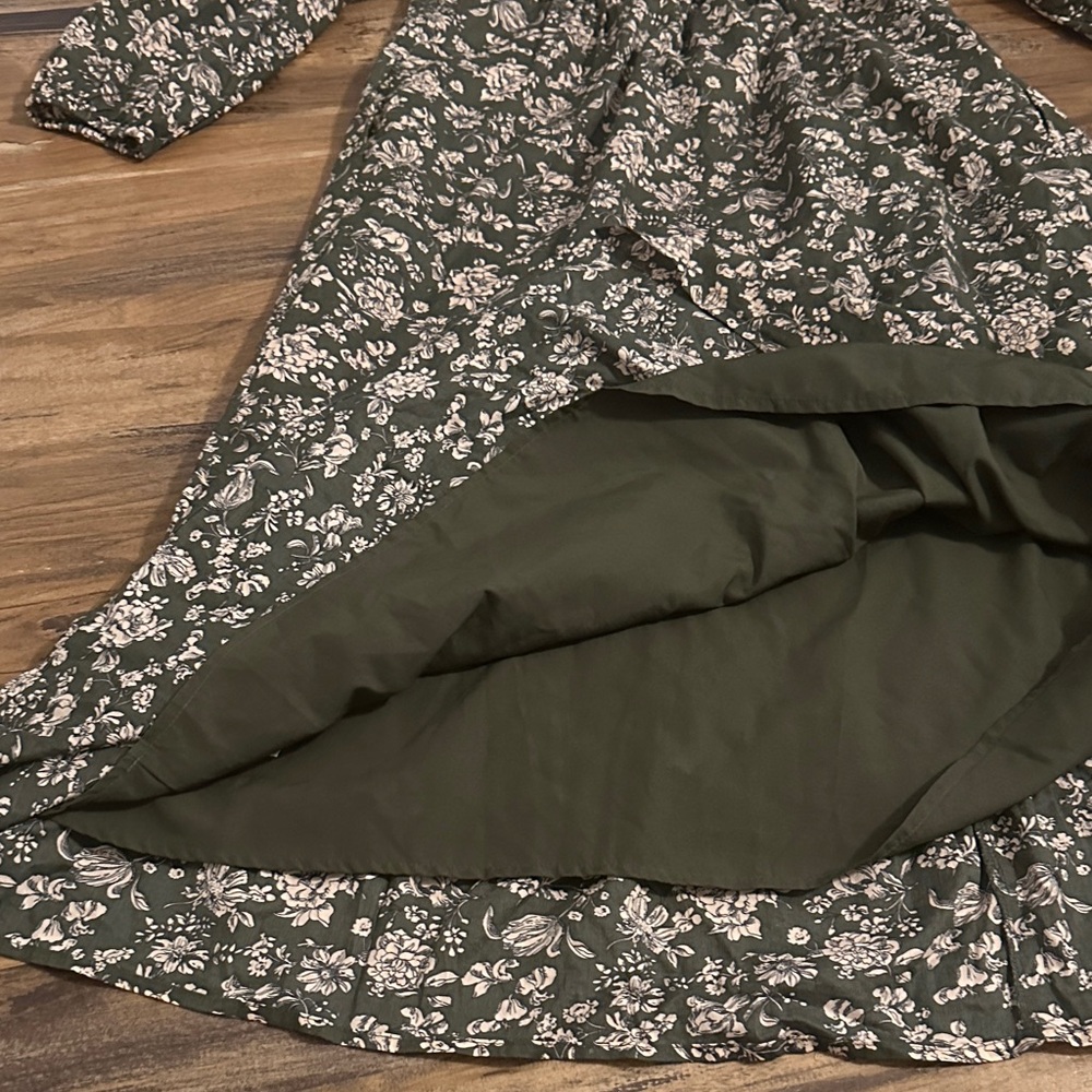 Hatch Forest Green Floral Long Sleeve Maternity Dress - Picture 4 of 5